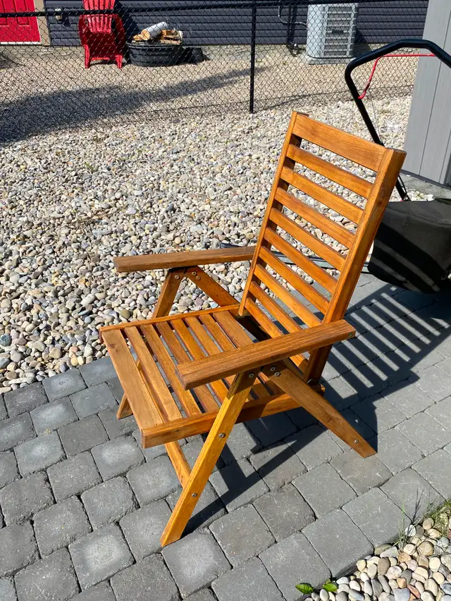 Teakwood folding patio chairs