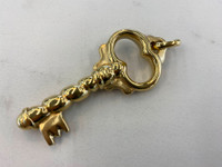 18K Gold Large Hollow Key Pendant