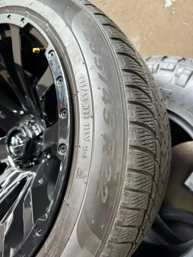 Four New 22″ 6x139.7 Fuel Rims w/ 285/45R22 Pirelli Winter in Tires & Rims in Oakville / Halton Region - Image 9