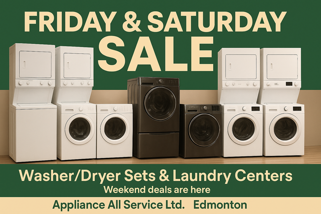 WEEKEND SALE! Washer & Dryer Sets + Laundry Centers