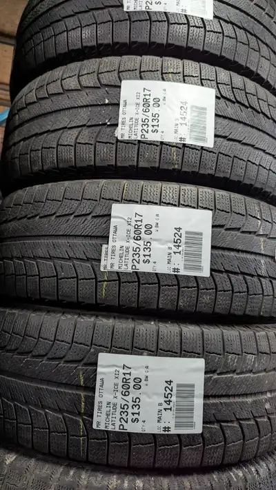 SET OF 4X P235/60R17 235/60/17 MICHELIN LATITUDE X-ICE XI2 TAG # 14524 ** Please read details below...