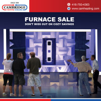 "STAY WARM FOR LESS FURNACE BLOWOUT SALE !"