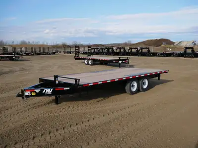NEW 2025 SWS 24' Deck Over the Wheel Trailer Tandem Axle Pull Out Ramps 2 x 7000 lb EZ Lube Axles w/...