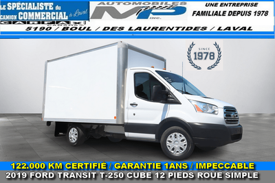 2019 Ford Transit CAMION IMPECCABLE / 2019 FORD TRANSIT T-250 CUBE 12 PIEDS ROUE SIMPLE / AUCUNE INS...