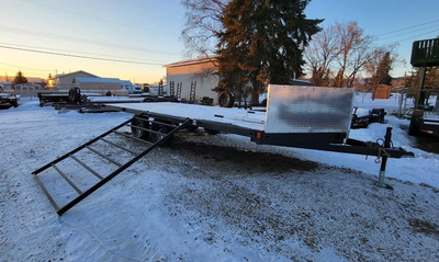 2026 Rainbow 16ft Sled Trailer -7000lb GVW -Aluminum Salt Shields -Universal Ramp fits front, sides...