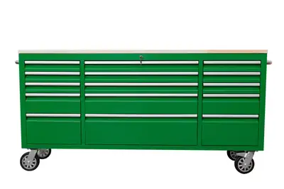 NEW 6 FT 15 DRAWER TOOL BENCH WORKBENCH WITH POWER & USB $1,095 Massive 6FT Rolling Workbench 15 Too...