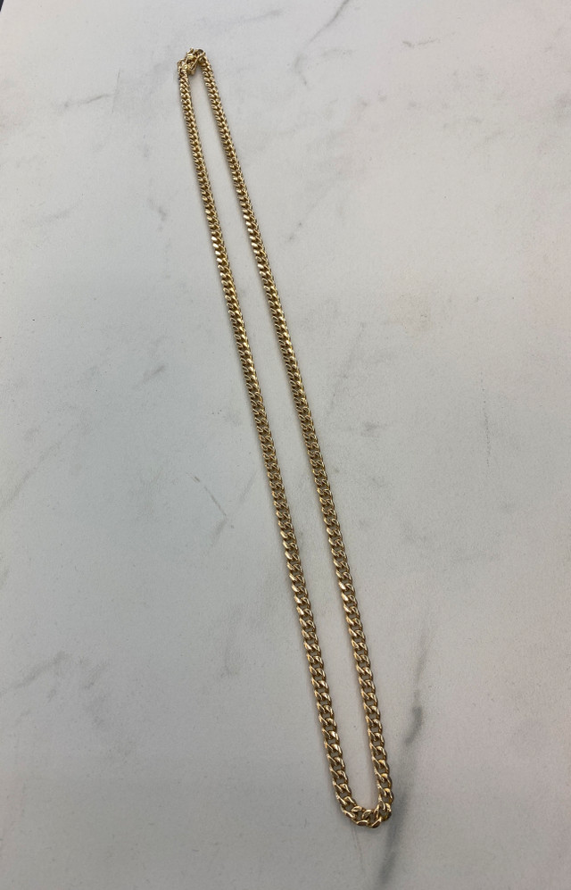 10K Gold Cuban Link Chain - 26" in Jewellery & Watches in City of Toronto - Image 2