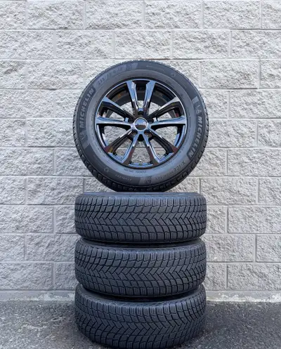 Winter Michelin X-Ice Snow SUV 18 Tires And "Alkatec" RWC Italian Engineering Gloss Black 18 Inch Wh...