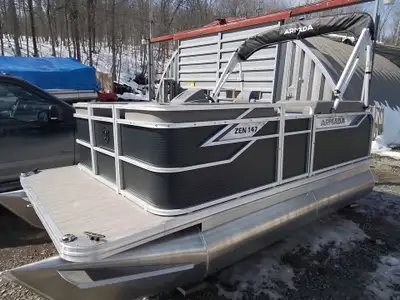 2025 Armada Zen 147 Pontoon boat - 14x7ft - 21" pontoons - Deluxe vinyl flooring - bimini and moorin...
