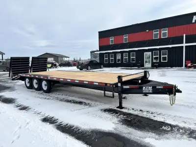 2026 8.5 X 26' Equipment Trailer Triple Axle Equipment Trailer Flat Deck Trailer Deck Over Wheel Tra...