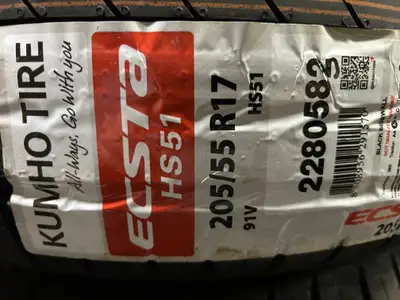 These are NEW Kumho Ecsta HS51 TOP-LINE summer tires. 4 NEW 205 55 17 HERE IS A DEAL! NEW - NEVER us...