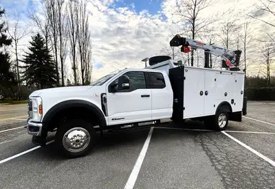 2025 Ford F550 Regular Cab Mechanics Service Truck Package 11’ Aluminum Service Body with 60” High C...