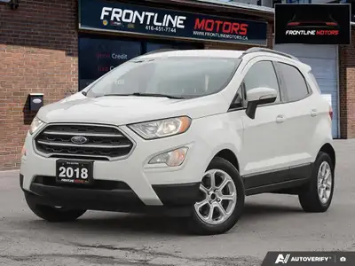 2018 Ford Ecosport- Accident-Free ! White on Black Interior - Well Maintained! Loaded With Blind Spo...