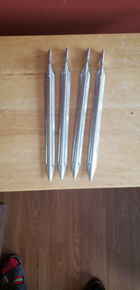 4 Metal Tent Pegs, 12 inch, NEW