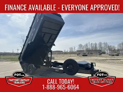 Welcome to Factory Outlet Trailers! New 7x16ft High Sides Dump Trailer from Horizon Trailers - 42in...