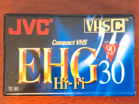 1 JVC EHG HiFi 30 Minute VHS-C VHS-C Compact Camcorder Video Tap