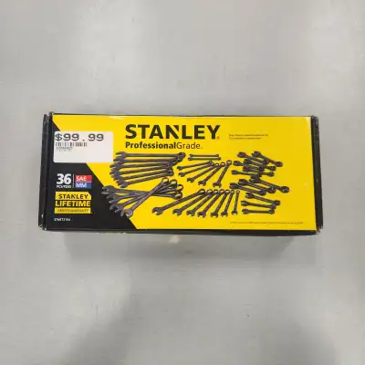 Stanley Professional Grade Black Chrome Wrench Set (36 pc) - BRAND NEW - Regular wrench sizes in 1/4...