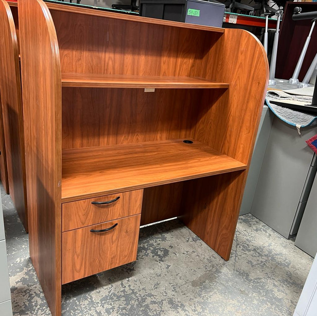 desk with shelves