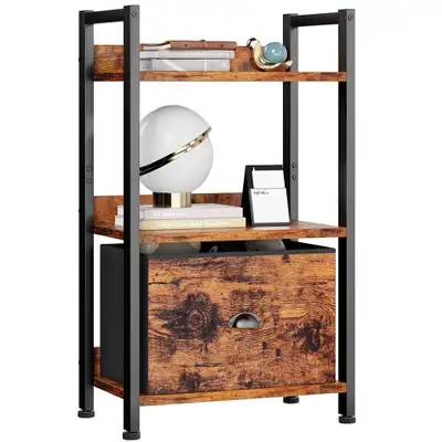 BRAND NEW - Furologee 3 Tier Bookshelf with Drawer, Small... LOT, View more