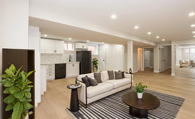 APARTMENT FOR RENT!! This space offers 2 large bedrooms, 3-piece bathroom, stunning open-concept kit...