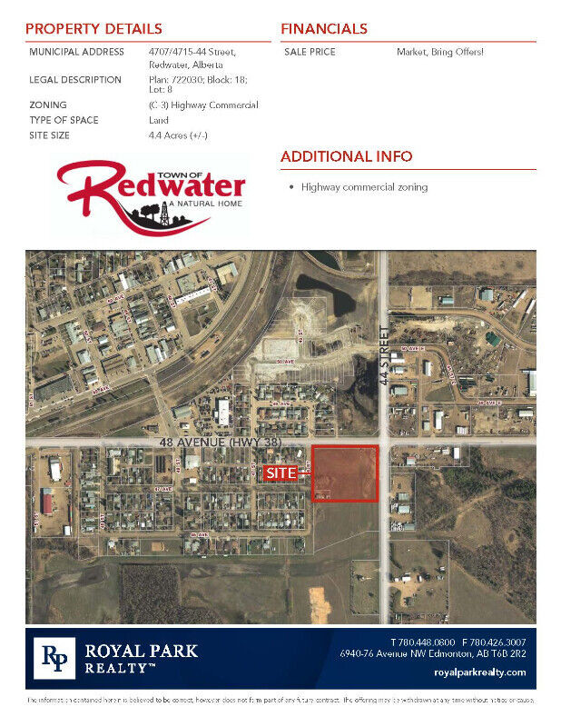 REDWATER COMMERCIAL LAND in Land for Sale in Edmonton - Image 2