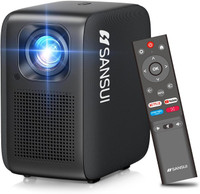 Sansui 1080P Smart Portable Projector with WiFi and Bluetooth