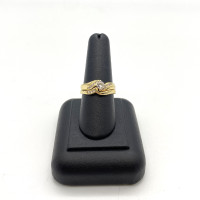 14KT White & Yellow Gold Diamond Ring + Band W Appraisal $1100