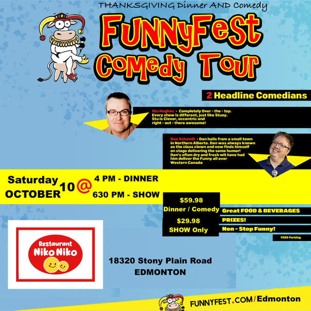 Thanksgiving Sat. Dinner Comedy Special with Headline Comedians