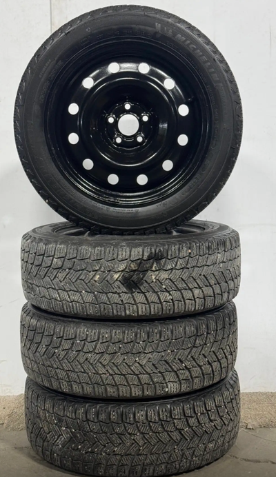 Like new Michelin xice 205 55 16 winter tires ice 2055516 snow tires on toyota corolla 5x100 steel w...