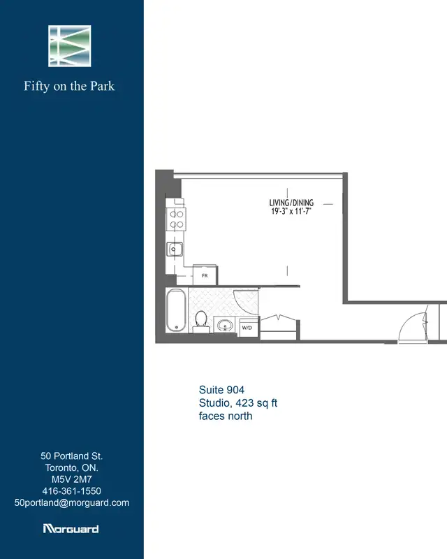 studio  - Fifty on the Park in Long Term Rentals in City of Toronto - Image 18
