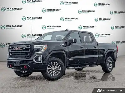 The 2021 GMC Sierra 1500 AT4 in a refined style, featuring a robust 4x4 drivetrain, is built to hand...