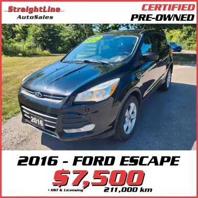 2016 Ford Escape – 210,887 KM – CERTIFIED Offered by Straightline Auto Sales, Niagara Falls This 201...