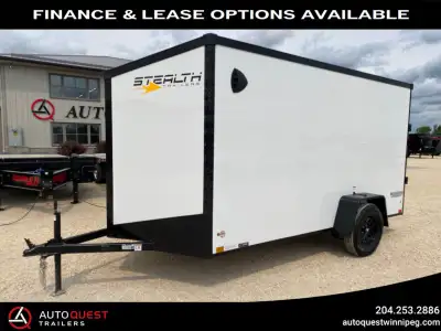 WE DELIVER - This trailer is located in Winnipeg, MB. Brand New 2026 Stealth Mustang 6' x 12' x 72"...