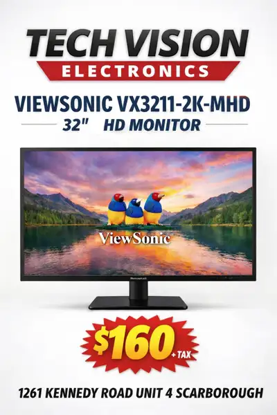 VIEWSONIC VX3211-2K-MHD 32" MONITOR, View more