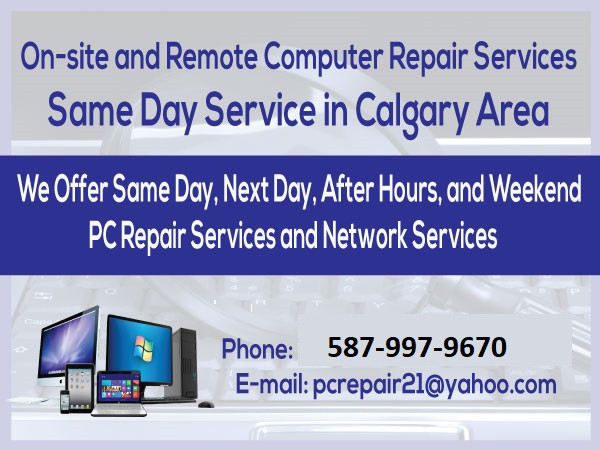 Computer repair services On-site and Remote -Same day service. in Services (Training & Repair) in Calgary - Image 2