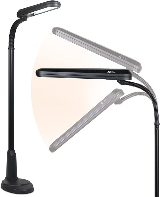 OttLite 24 Watt Floor Lamp with Flexible Neck and Weighted Base in Indoor Lighting & Fans in Edmonton