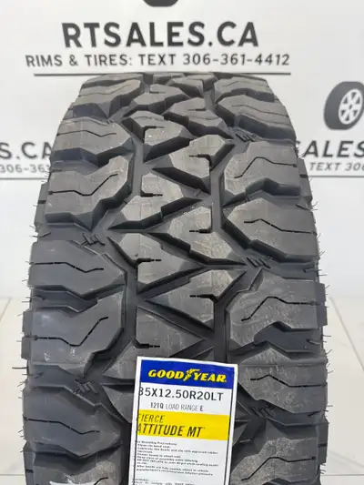 NEW Goodyear Fierce Attitude MT SET OF FOUR 20" Mud Tires --LT 35 12.5 20 --Load Range: E --Tread De...