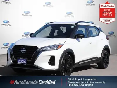 New Price! Aspen White Tricoat 2024 Nissan Kicks SR FWD CVT with Xtronic 1.6L 4-Cylinder DOHC 16V AP...
