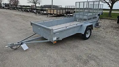 Width: 5' Length: 10' Height: 15in. Sides GVWR: 1190kg/2623lbs Axle Type: Single Frame: Galvanized S...