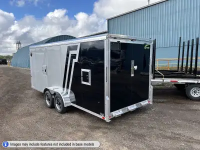 Neo All-Aluminum Enclosed Snowmobile Trailers - In Stock Now These trailers come standard with cable...