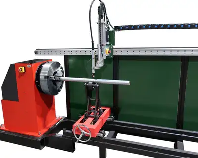 Cut round, square, or rectangular pipe with speed and precision using Fab-Cuts CNC plasma tube cutti...