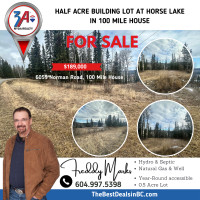 Half Acre Building LOT in 100 Mile House