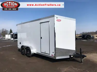 IRON SERIES 7' X 16' TANDEM AXLE CARGO TRAILER WITH 5,200LB AXLES, 12in. EXTRA HEIGHT, CARGO+ PKG, H...