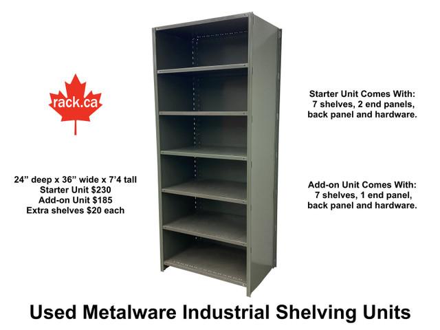 Used Metal Shelving Units - BEST PRICE AVAILABLE! in Other Business & Industrial in City of Toronto - Image 3