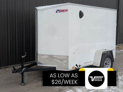 Welcome to Vehicle Venture. NEW - 2023 PACE 5'X8' OUTBACK FLAT TOP CARGO TRAILER W/24" SLOPE NOSE -...