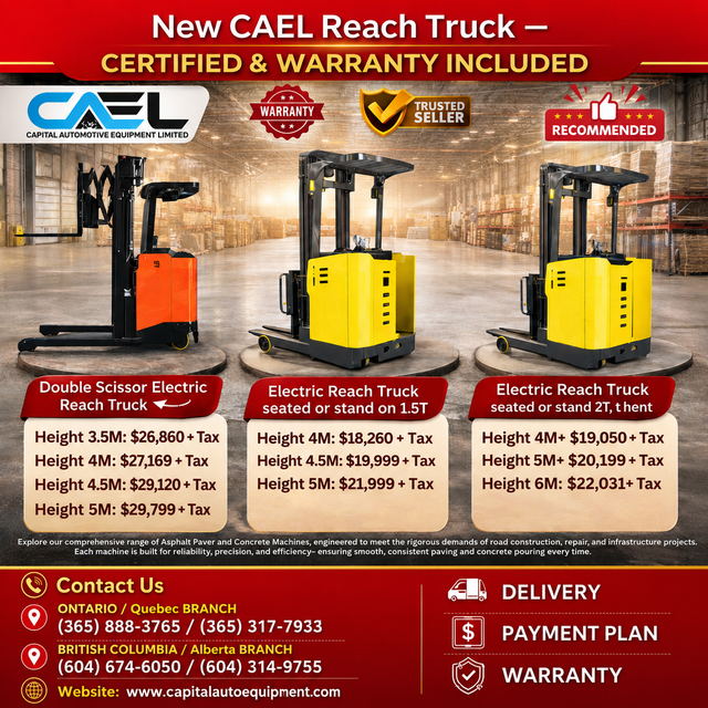 New CAEL Reach Trucks – Warehouse Material Handling | Other Parts ...