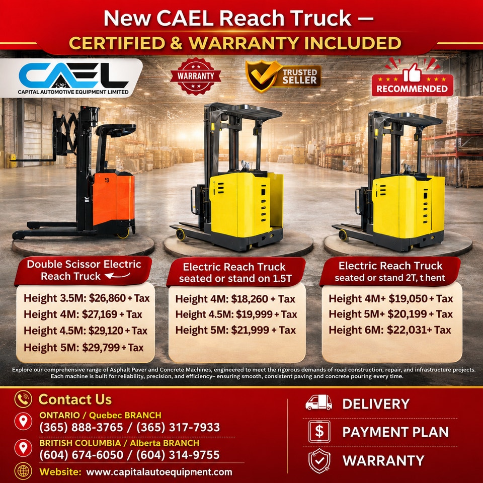 New CAEL Reach Trucks – Warehouse Material Handling | Other Parts ...
