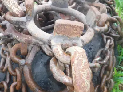 I have a like new set of Trygg 30.5x32 heavy skidder or porter chains(3/4" cross chain with 2" plus...