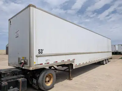 53ft Drop Deck Van Trailer Tandam Air Ride Low Deck height Logistic Posts Good Tires Willing to Safe...