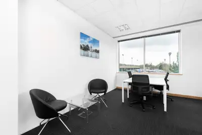 Productive workspace for three that comes with everything taken care of. Make a home for your busine...